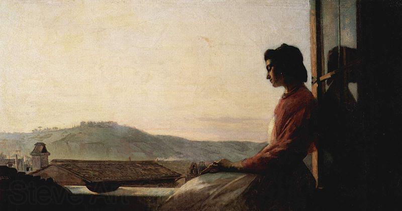 Pavel Chistyakov Giovannina, auf dem Fensterbrett sitzend Norge oil painting art